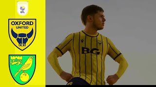 Oxford United v Norwich City Highlights  EFL Championship 202425 [upl. by Reibaj]