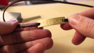 DIY tutorial  Masculine bracelets  Stamped metal fake leather and glass beads [upl. by Arbmik187]