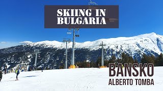 Skiing in Bulgaria  Alberto Tomba Black Hard Piste [upl. by Ydnirb]