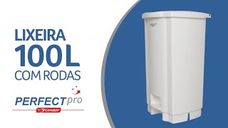 LIXEIRA 100L COM RODAS  PERFECT PRO [upl. by Naicad]