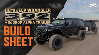 Kratos Build Sheet \\ The Ultimate Offroad HEMI Jeep Wrangler 392  DoDrop Alpha Trailer [upl. by Alfie]