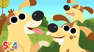 Five Spotted Dogs  Kids Counting Song  Super Simple Songs [upl. by Elle]