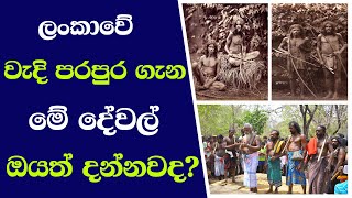 ලංකාවේ වැදි පරපුර ගැන මේ දේවල් ඔයත් දන්නවද  Vedda generation in Sri Lanka  Veddas People [upl. by Weide]