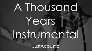 A Thousand Years  Christina Perri Acoustic Instrumental [upl. by Origra]