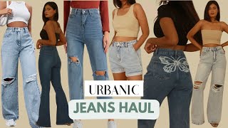 URBANIC TRENDY JEANS HAUL  HIGH WAISTED JEANS  WIDE LEG  STRAIGHT LEG  TRY ON  ASH WINI [upl. by Beaner]