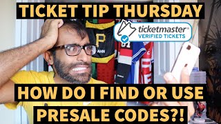 WHAT ARE PRESALE CODES WHERE TO FIND THEM AND HOW TO USE THEM ON TICKETMASTER  TICKET TIP THURSDAY [upl. by Nnaycnan303]