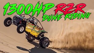 Dune Riding our 1300HP Polaris RZR [upl. by Joannes]