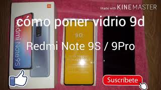 Redmi Note 9S  Vidrio templado 9d cómo poner vidrio templado 9d [upl. by Allegra834]