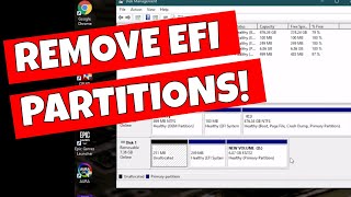 Remove Or Delete EFi Or erase Problem System Partitions On USB PCIE SSD Or HDD [upl. by Naffets936]