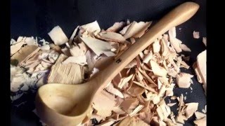 Wooden ladle from start to finish [upl. by Rustice]