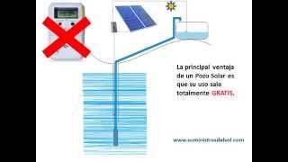 Bomba Solar Sumergible de Pozo Funcionamiento de Sistema de Bombeo Solar [upl. by Amle]