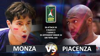 Monza vs Piacenza  Italian Volleyball SuperLega 20232024 [upl. by Hayalat]