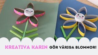 VÅRPYSSEL Kreativa Karin gör blomtavlor [upl. by Kcirdek]