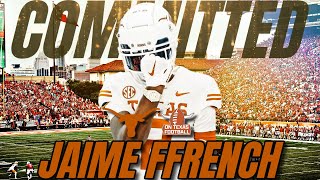 BREAKING 2025 WR Jaime Ffrench COMMITS to Texas  Recruiting  Longhorns Football [upl. by Pelagia283]