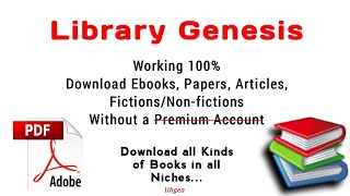 How to Download EbooksPDF for Free from Library Genesis without a Premium Account  libgen [upl. by Richmound]