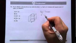 Puntaje Nacional Cuerpos geométricos  Guía de ejercicios  Ejercicio 16 [upl. by Heinrich776]