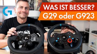 LenkradVergleich Logitech G29 oder G923  Welches Wheel fährt besser [upl. by Yhtac130]