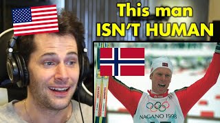 American Reacts to Bjørn Dæhlie  Norways Greatest Skier [upl. by Marcel]