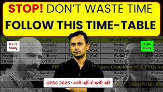 UPSC 2025 strategy From September  UPSC in 8 Months  UPSC Time table for 2025 by SiD Bhaiya [upl. by Marthe]