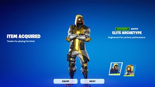 Free SECRET Fortnite Skin Elite Archetype Including LEGO Style Showcase [upl. by Nerita]