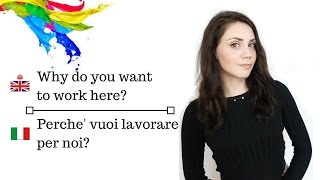 Colloquio di lavoro Perche vuoi lavorare per noi Why do you want to work here 8 [upl. by Esinahs]