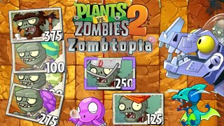 IZombie together with dinos amp new ways to defeat plants  Jurassic Marsh  PvZ 2 Zombtopia [upl. by Navis]