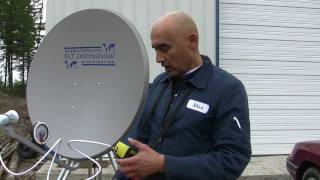 How to set up an fta satellite system or aligning an FTA dish ftainstallation satellitefindermeter [upl. by Kare]