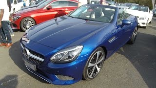 MERCEDES BENZ SLC ROADSTER  BRILLANT BLUE  R172 SLK FACELIFT  WALKAROUND  INTERIOR [upl. by Nonah]