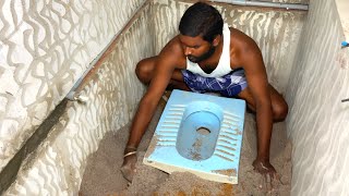 WoW ExcellentHow To Install Indian Toilet Seat Accurately Easy And FastestUsing By Sand cement [upl. by Donatelli60]