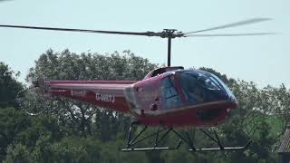 ENSTROM 280FX SHARK GMRTJ LANDING AT SHOBDON AIRFIELDROTORS AND MOTORS EVENT 2872024 [upl. by Tjaden]