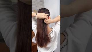 Front hair french with bun🤗 french hairstyle bun fronthairstyle shorts viralvideo [upl. by Seuqirdor]