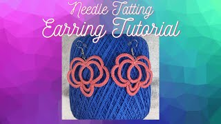 Tutorial  Make Handmade Earrings  Needle Tatting  Easy  Quick [upl. by Kelly]