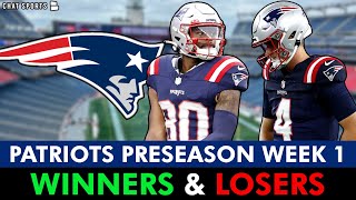 New England Patriots Winners amp Losers From NFL Preseason Week 1 Trade Bailey Zappe [upl. by Aidaas]