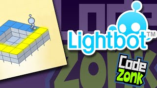 Lightbot on iPad  Level 3 Loops  Teaching Kids to Code [upl. by Natsirt]