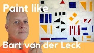 How to paint like Bart van der Leck  Easy art tutorial De Stijl style [upl. by Atirat]