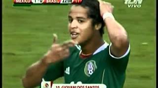 Mexico vs Brasil Golaaaazo¡¡ de Giovani Dos Santos [upl. by Viccora195]