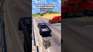 Chance of survival with different vehicles beamng beamngdrive game gameplay gaming beamngcrash [upl. by Ahsratan]