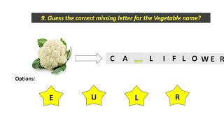 Kids Quiz vegetable name spelling bee test [upl. by Adnuhsor315]