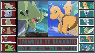 TYRANITAR vs DRAGONITE  Pseudo Legendary Pokémon Tournament Battle 1 [upl. by Umont]