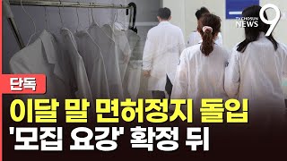 단독 정부 이달 말 면허정지 절차 시작…quot모집요강 발표가 기점quot [upl. by Aikemahs25]