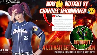 way🤔 nutkut yt channel terminated 😥 reasonnutkutyt nutkut pubgmobile [upl. by Corydon]