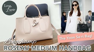 THE BAG REVIEW LONGCHAMP ROSEAU MEDIUM HANDBAG IN POWDER  KDRAMA FASHION  YOON SERI KDRAMA BAG [upl. by Massingill407]