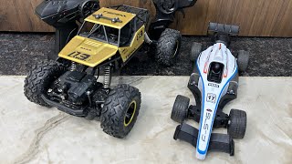 Rc 4X4 monster car vs Formula 1 rc car  gadi wala video [upl. by Favian]