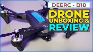 DEERC D10 Drone  Unboxing amp First Flight [upl. by Soulier]