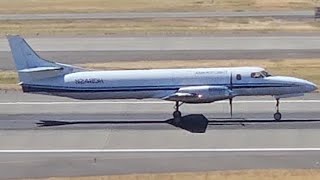 Ameriflight Fairchild Swearingen Metroliner N248DH Takeoff from PDX [upl. by Ehrsam822]