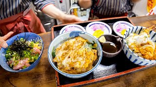 カツ丼！天ぷら！驚異的な人気を誇る関西のうどん蕎麦屋４選丨Japanese Street Food [upl. by Sato]