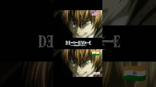 Death Note Eng dub vs Hindi dub 🔥 animeinhindi animehindi viral shorts fyp trending [upl. by Anauq251]