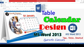 Table Calendar 2024 Design in Ms Word  How to Make Printable Table Calendar Design in Ms Word 2024 [upl. by Unity]