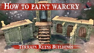 HOW TO PAINT WARHAMMER RUINS BUILDING TERRAIN  Warcry Catacombs  Paint Warcry Terrain [upl. by Naaman]