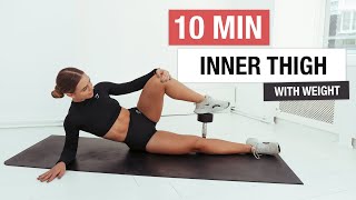 10 MIN INNER THIGH BURN Workout  With Weights At Home [upl. by Roderick]